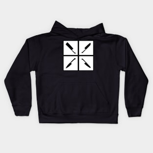 Kitchen knife pattern art Kids Hoodie